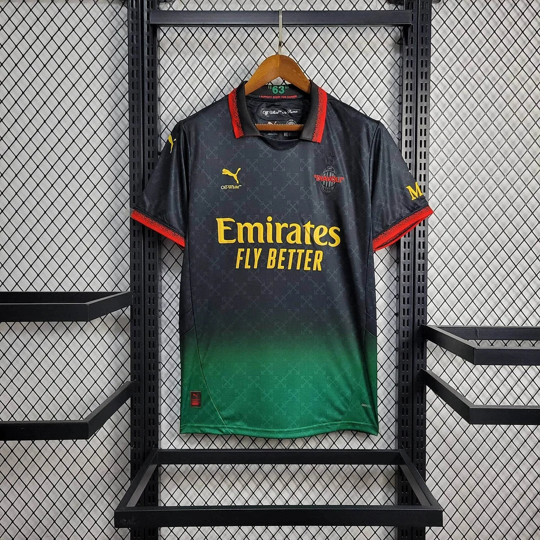 Maglia speciale nera 24/25 AC Milan × OFF-White